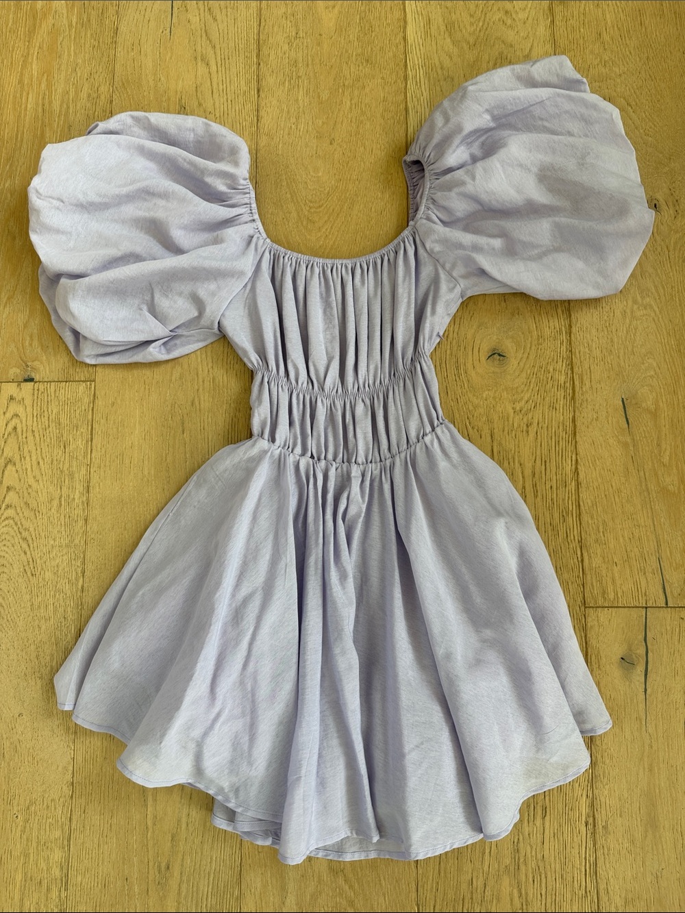 Altar’s State Lilac Puff Sleeve Mini Dress